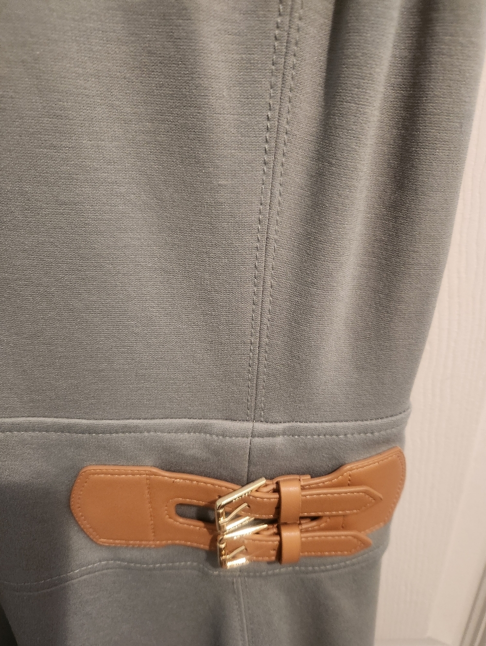Ralph Lauren Black Label Faux Leather Buckle Dress - Picture 3 of 5